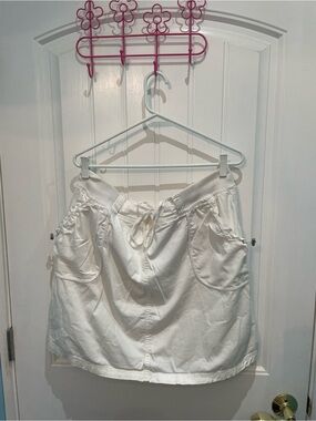 Penningtons White Drawstring Skort with Pocket Detail
